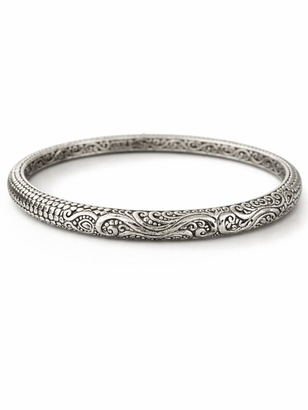 Annika Witt 925 Sterling Silver Filigree Bangle Bracelet D-2 3/4"